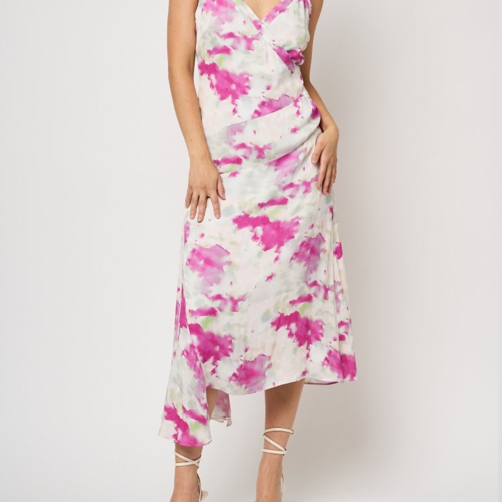 Joie Pink Asymmetrical Sundress for Wedding Guest